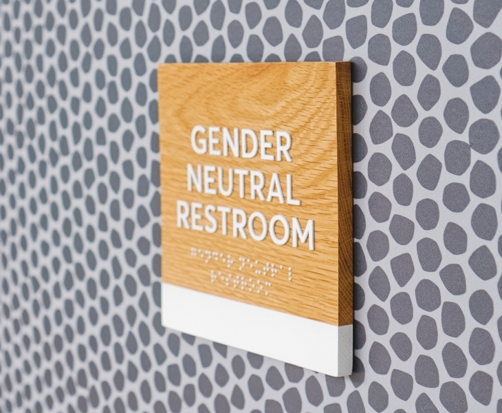 Slack ADA Restroom Wall Signage