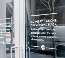 Slack Glass Door Signage