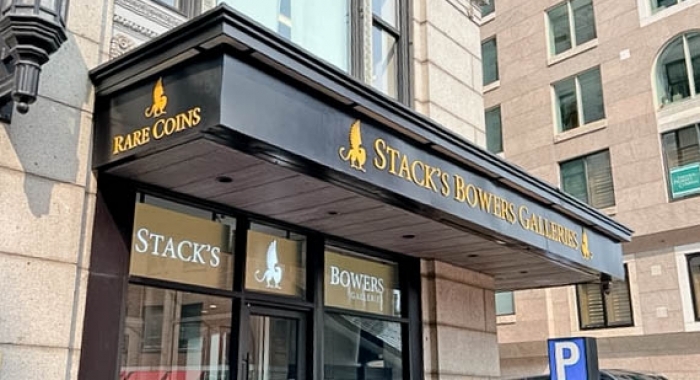 stacks-bowers-gold-sign on-black-awning