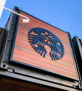 Starbucks Container Sign at Zephyr Walk