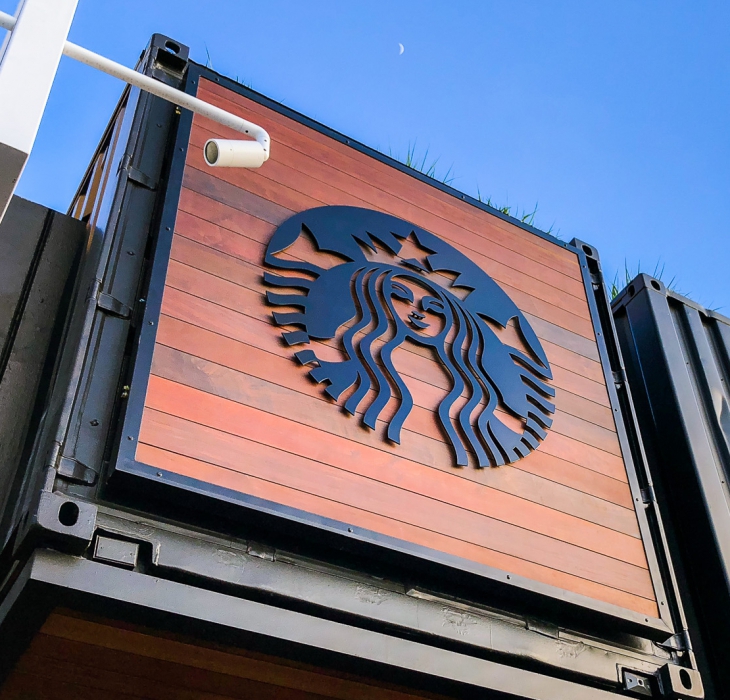 Starbucks Container Sign at Zephyr Walk