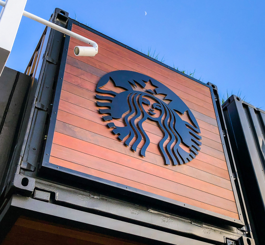 Starbucks Container Sign at Zephyr Walk