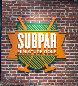 Subpar Mini Golf Exterior Wall Sign