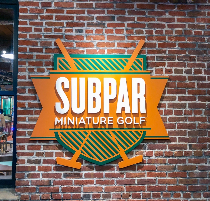Subpar Mini Golf Exterior Wall Sign
