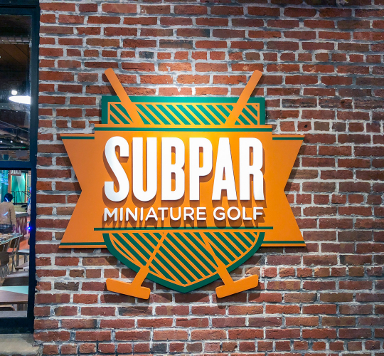 Subpar Mini Golf Exterior Wall Sign