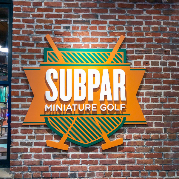 Subpar Mini Golf Exterior Wall Sign
