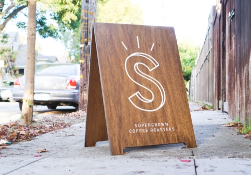 Supercrown Coffee Roasters A-Frame Sign