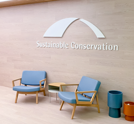 Sustainable Conservation Lobby Sign