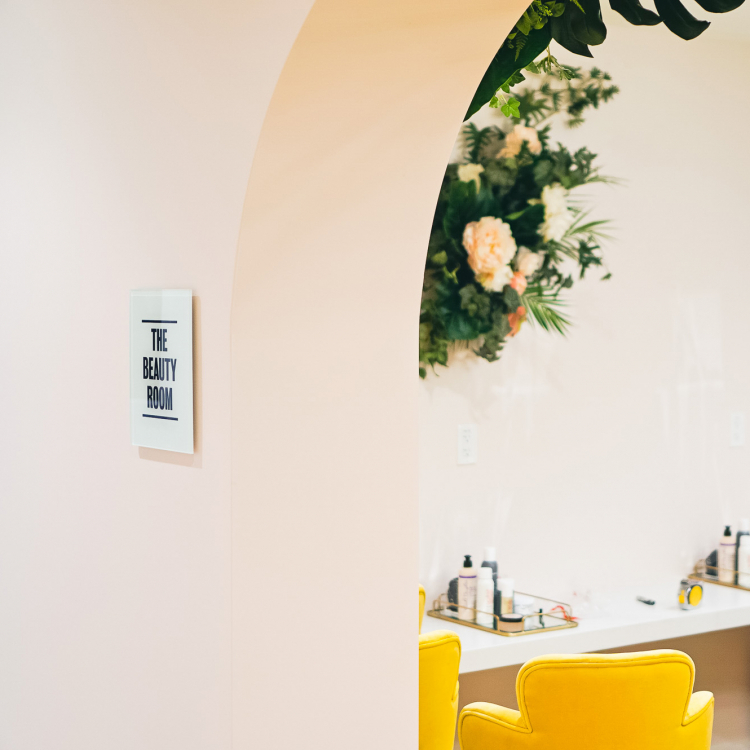 The Beauty Room Sign at The Wing San Francisco, a co-working space for women.