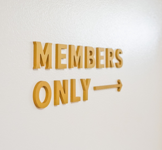 “Members Only” Entrance Sign for The Wing San Francisco