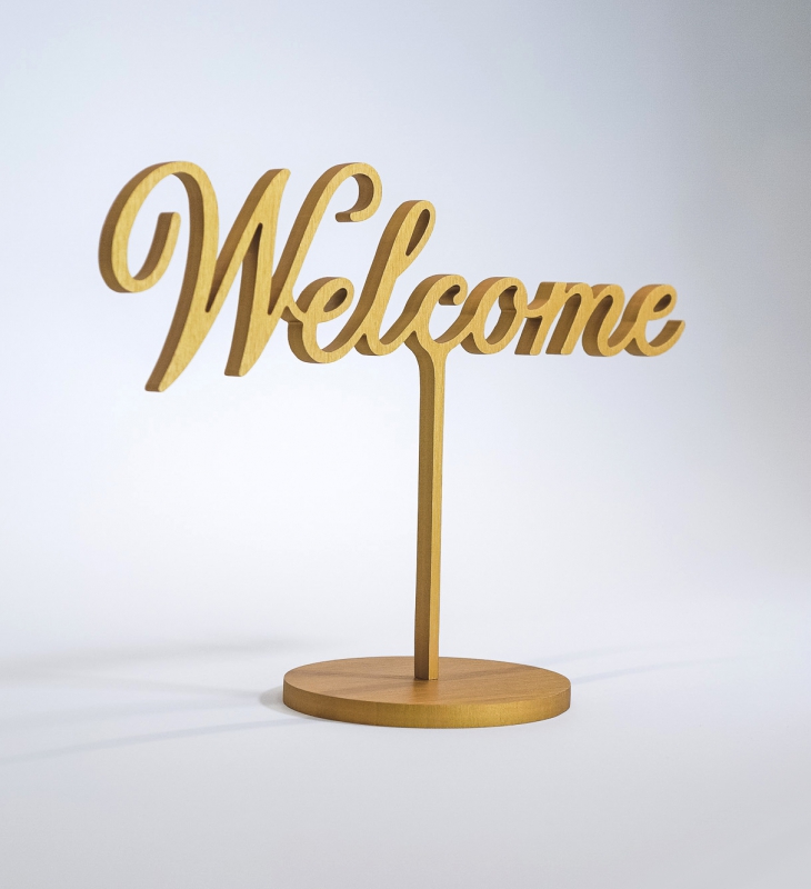 Freestanding Welcome Sign for The Wing San Francisco