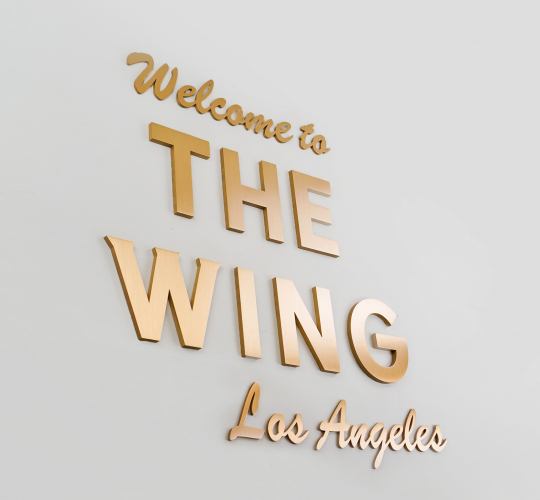 The Wing Los Angeles, Reception Sign