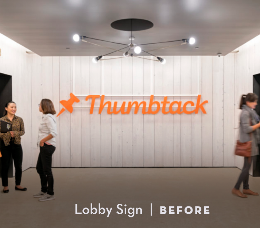 Thumbtack lobby before