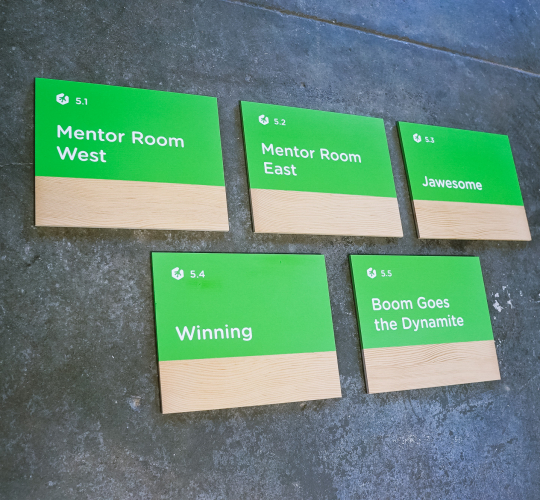 Treehouse Meeting Room Signs