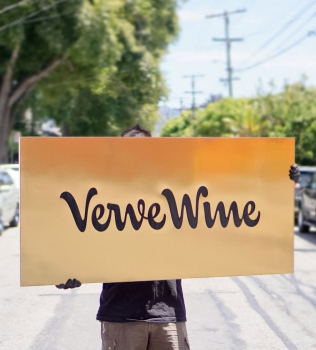 Verve Wine Hanging Blade Sign