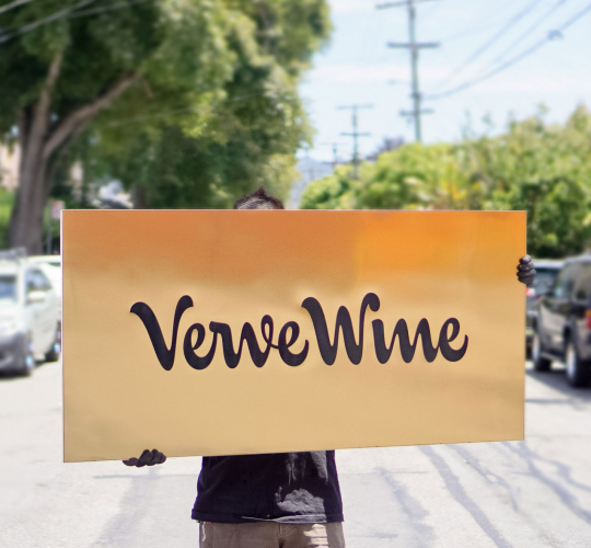 Verve Wine Hanging Blade Sign