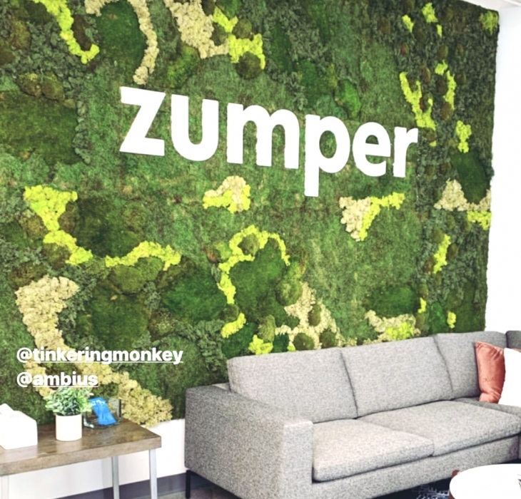 Zumper Lobby Moss Sign