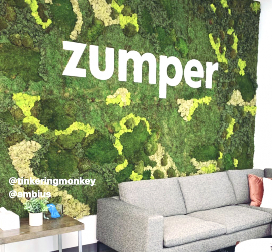 Zumper Lobby Moss Sign